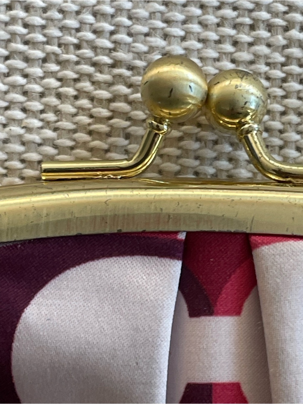 Vintage Coach Ashley Scarf Print Satin Kisslock Coin Purse - Picture 5 of 13